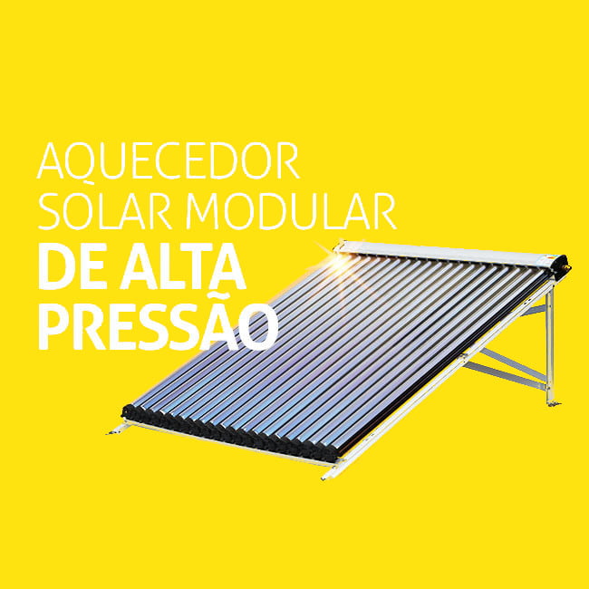 aquecedor solar a vácuo modular